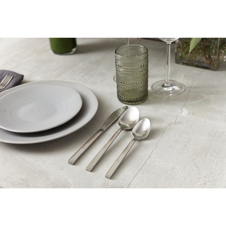 Arezzo Brushed 20 Piece 18 10 Stainless Steel Flatware Set Service for 4